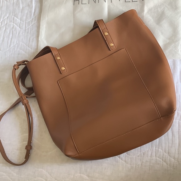 NWT Henny+Lev Brown Vegan Leather 2 in 1 Everyday Tote Bag - Picture 3 of 7
